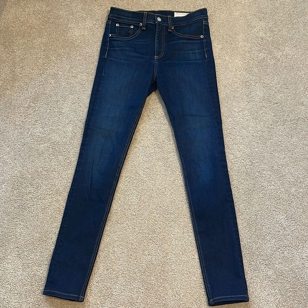 Rag & bone high rise skinny jeans 27